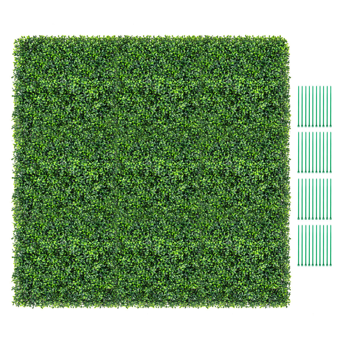 12 Piezas de Paneles Artificiales de Buxus de 50 x 50 CM Paneles de Pared de Césped de Fondo Verde con Protección Solar para Jardín y Patio