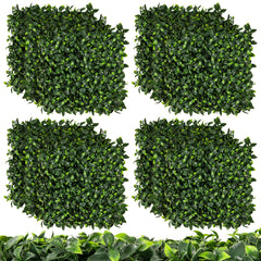12 Piezas de Paneles de Pared de Césped Artificial 50 x 50 cm Paneles de Hiedra Topiaria Gardenia Falsa Fondo de Pared de Vegetación