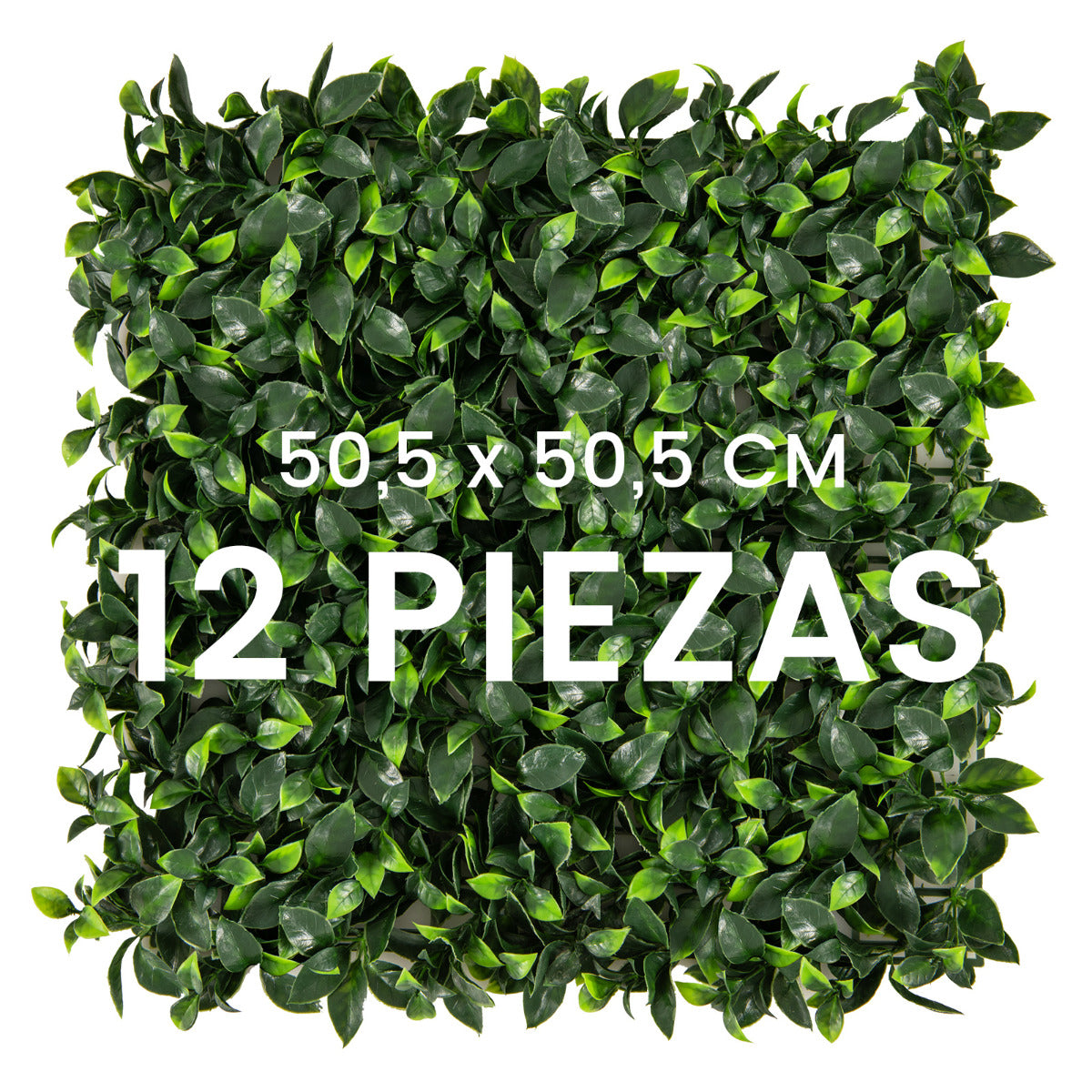 12 Piezas de Paneles de Pared de Césped Artificial 50 x 50 cm Paneles de Hiedra Topiaria Gardenia Falsa Fondo de Pared de Vegetación