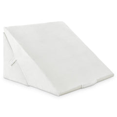 Cojín con Forma de Cuña y Forro Removible Soporte Elevado para Dormir Descansar y Leer en la Cama Blanco 58 x 50,5 x 36 cm