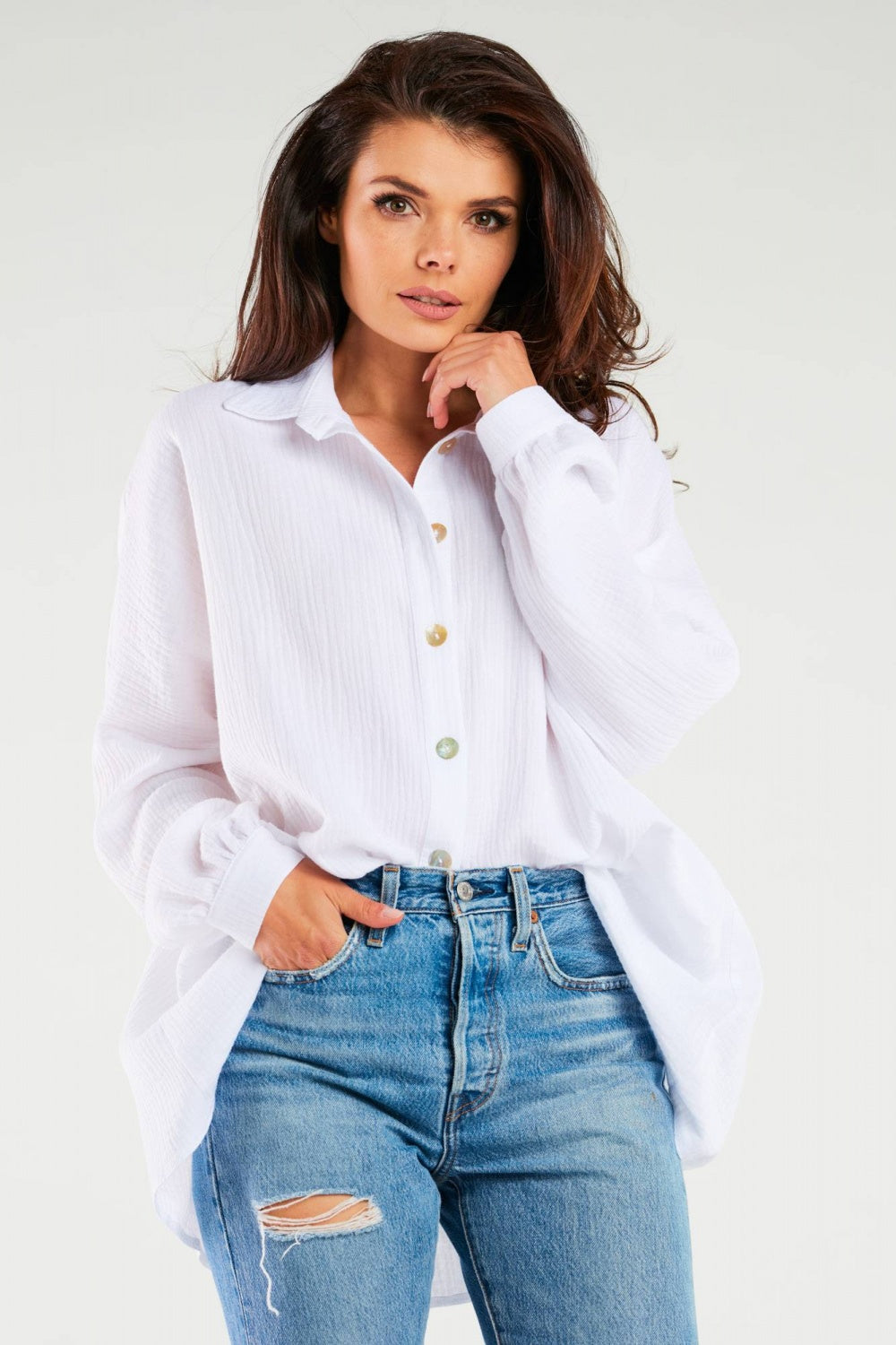Camisa manga larga modelo 166829 Infinite You - ZYOUNAT Boutique