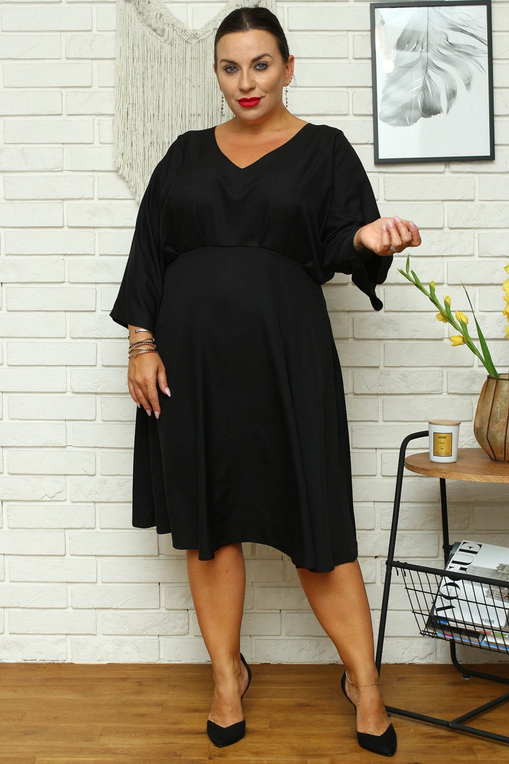 Vestido talla grande modelo 168959 Karko