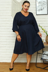 Vestido talla grande modelo 168960 Karko