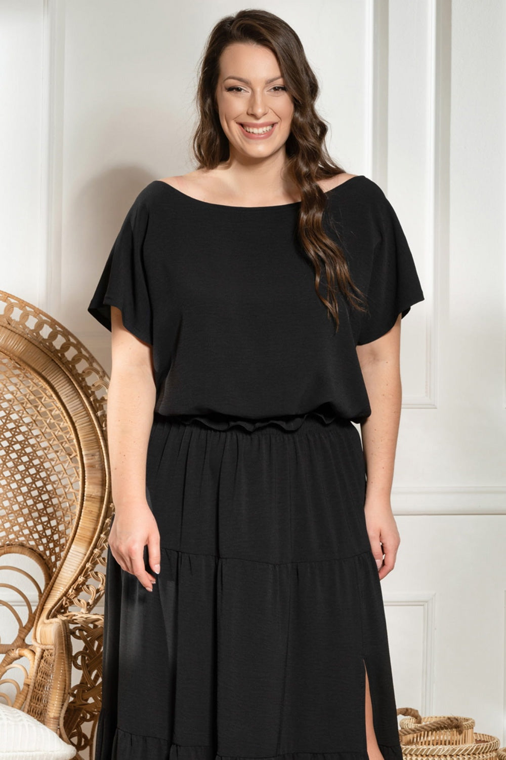 Blusa talla grande modelo 168980 Karko