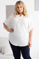 Blusa talla grande modelo 168994 Karko