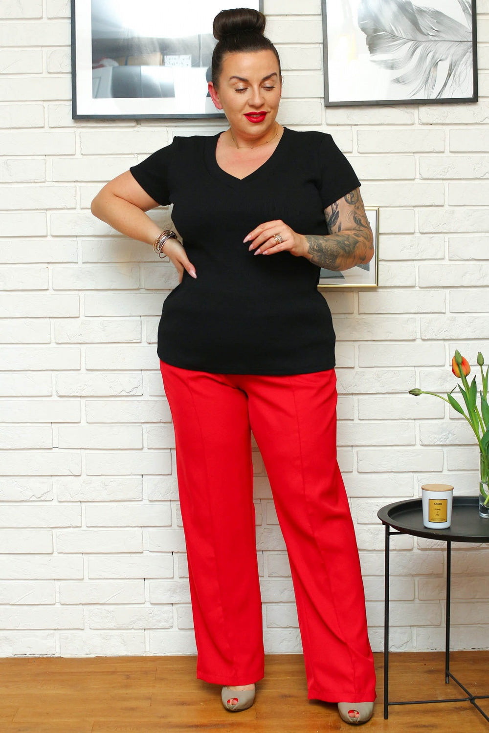 Blusa talla grande modelo 169020 Karko