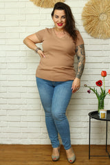 Blusa talla grande modelo 169021 Karko