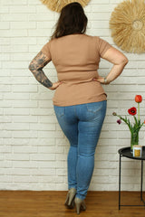 Blusa talla grande modelo 169021 Karko