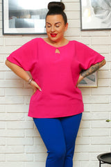 Blusa talla grande modelo 169031 Karko