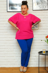 Blusa talla grande modelo 169031 Karko