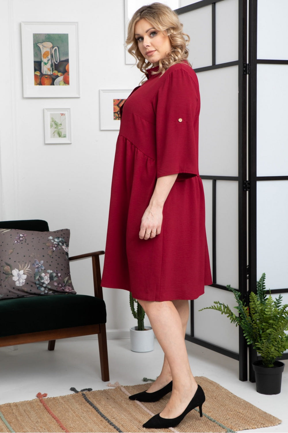 Vestido talla grande modelo 169059 Karko