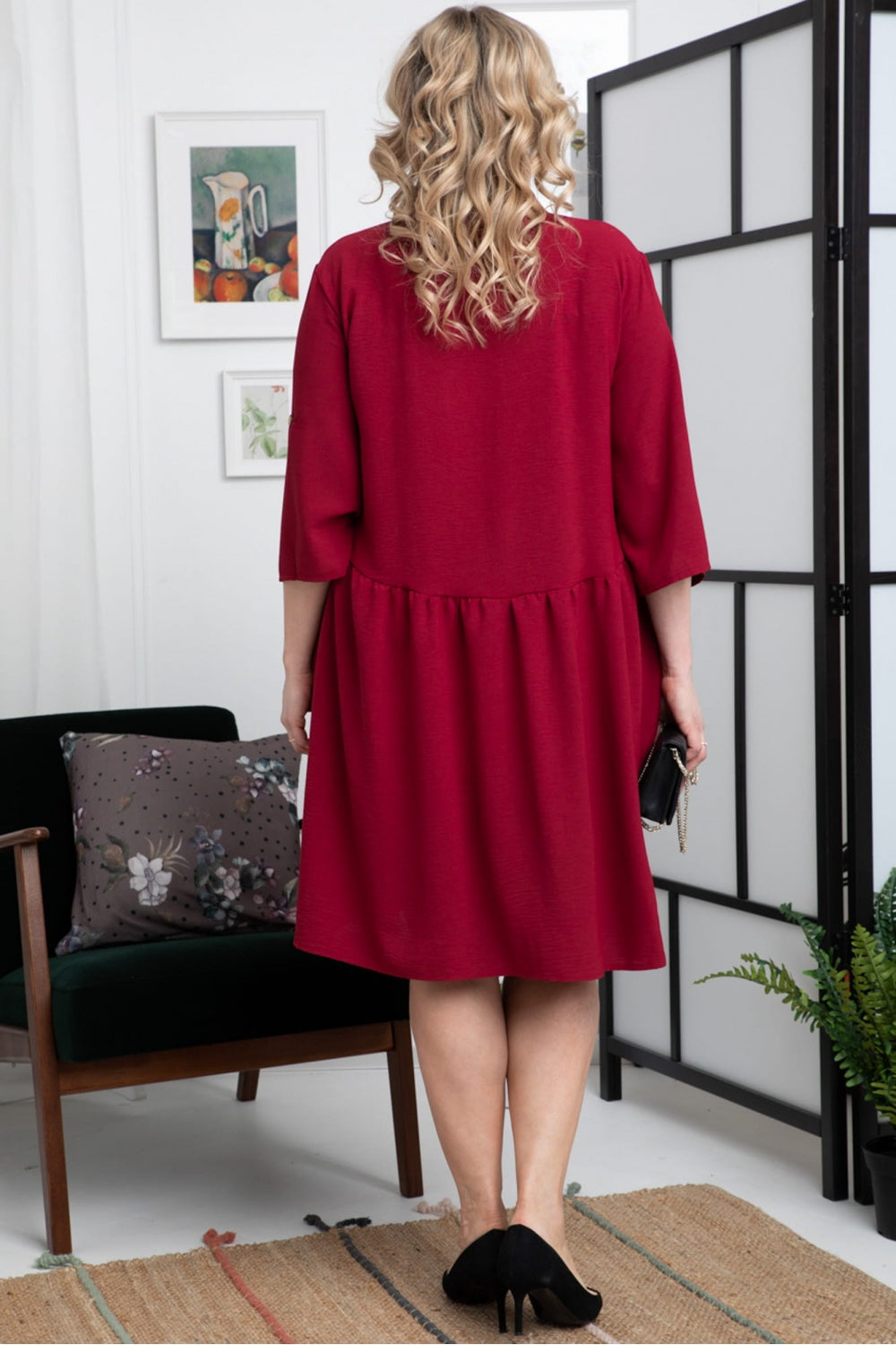 Vestido talla grande modelo 169059 Karko