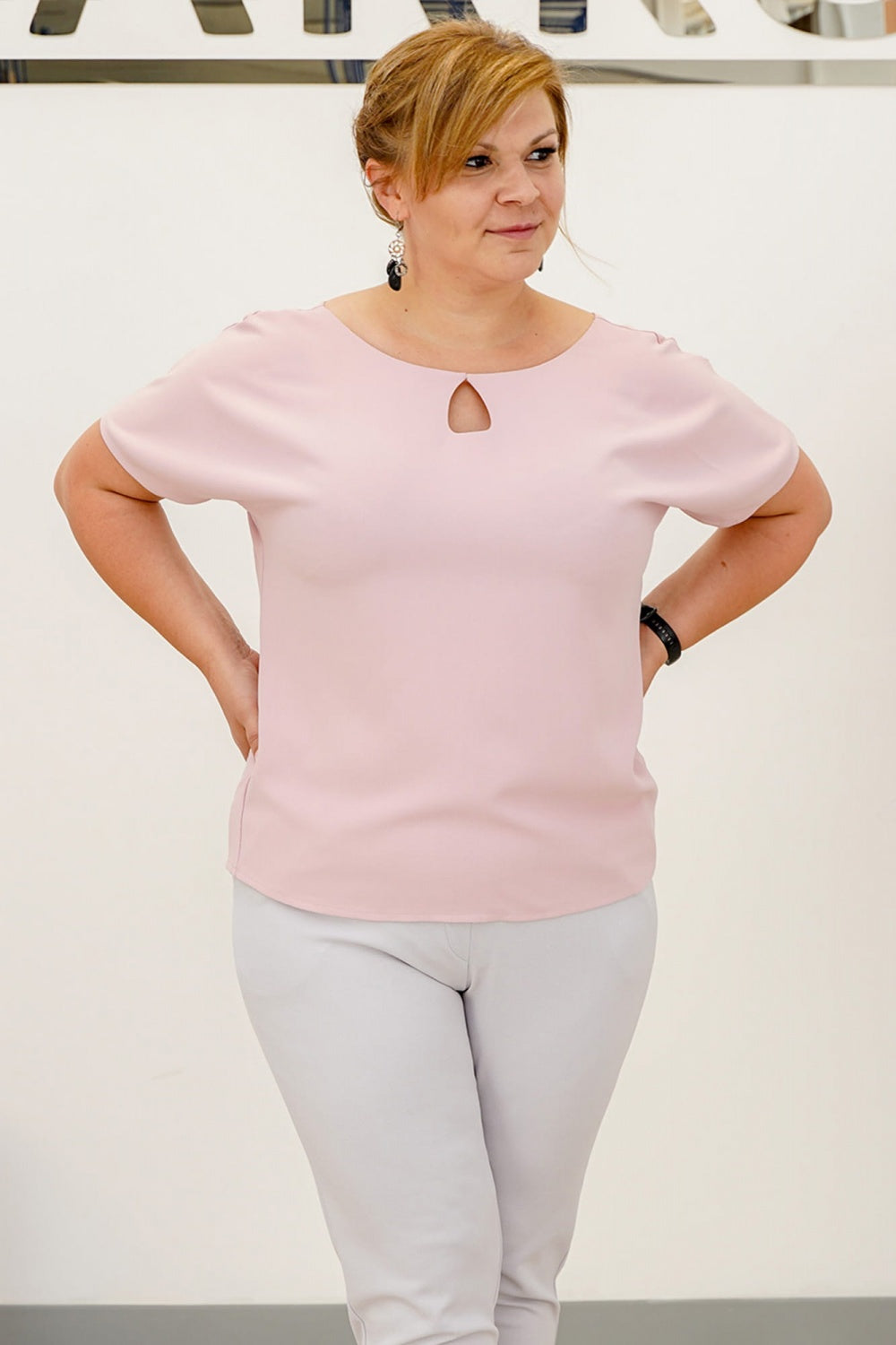 Blusa talla grande modelo 169140 Karko