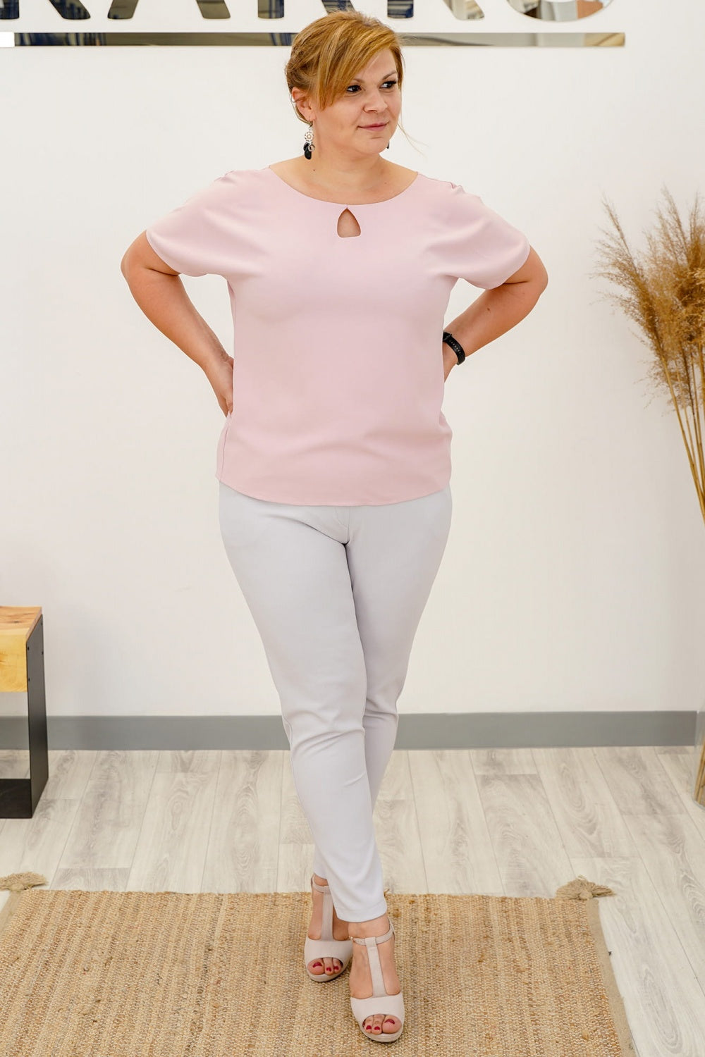Blusa talla grande modelo 169140 Karko