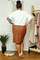 Falda talla grande modelo 169276 Karko