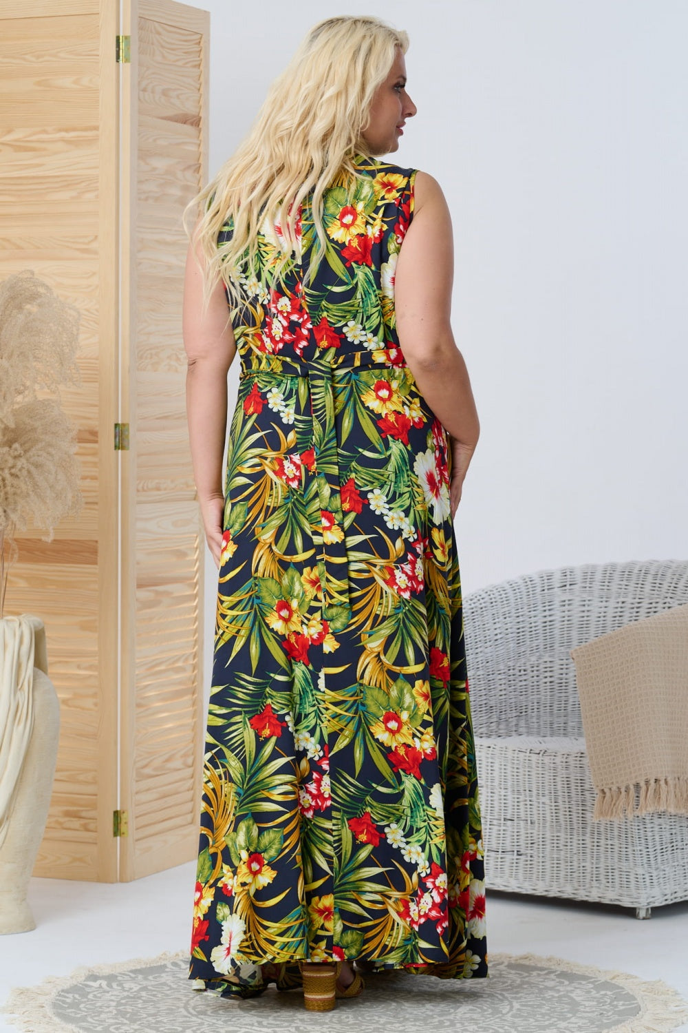 Vestido talla grande modelo 169393 Karko