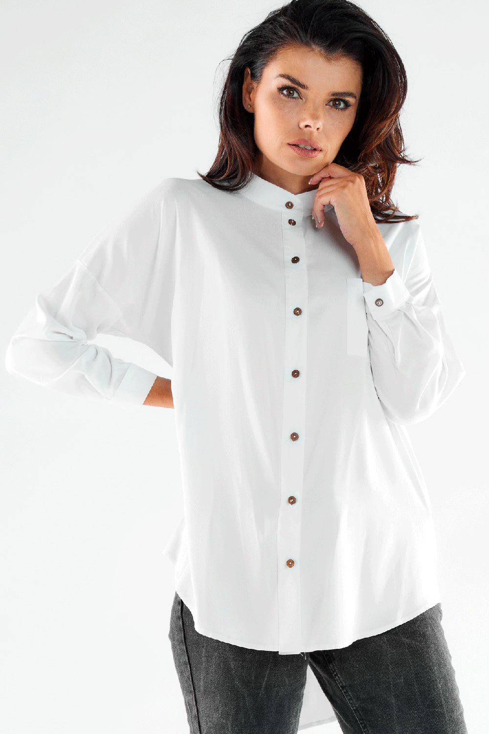 Camisa manga larga modelo 173921 awama