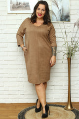 Vestido talla grande modelo 175217 Karko