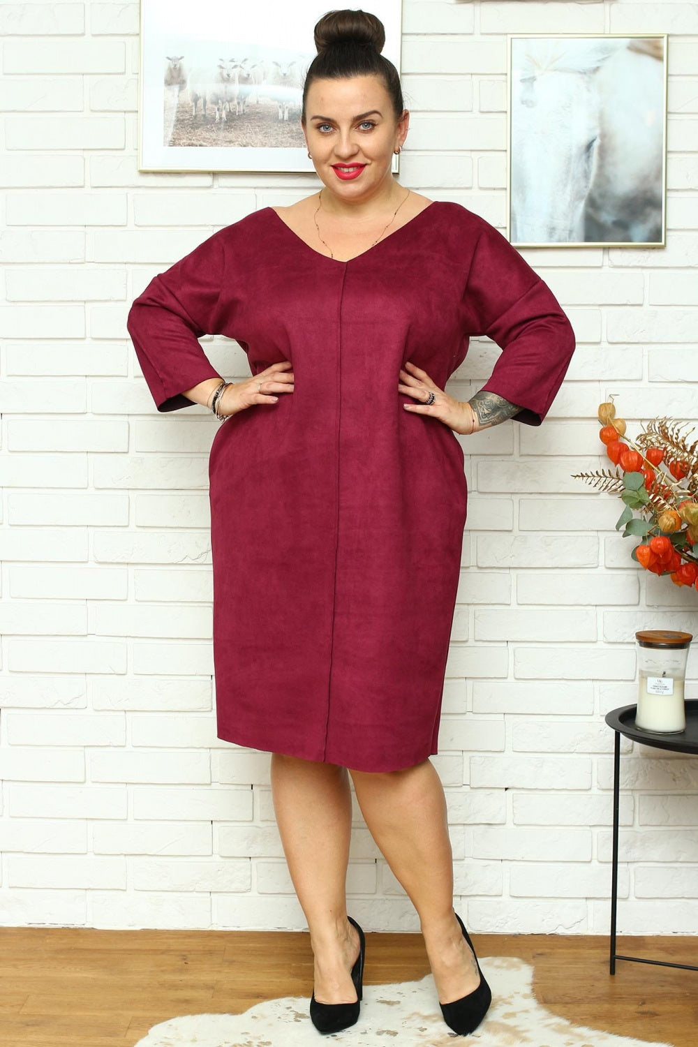 Vestido talla grande modelo 175219 Karko