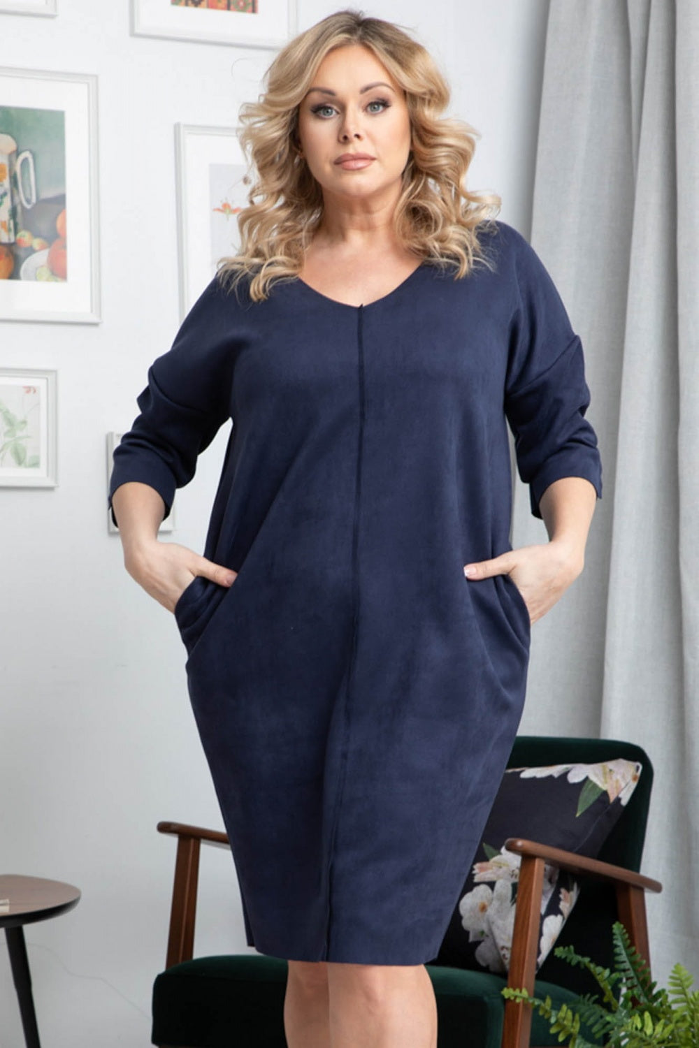 Vestido talla grande modelo 175220 Karko