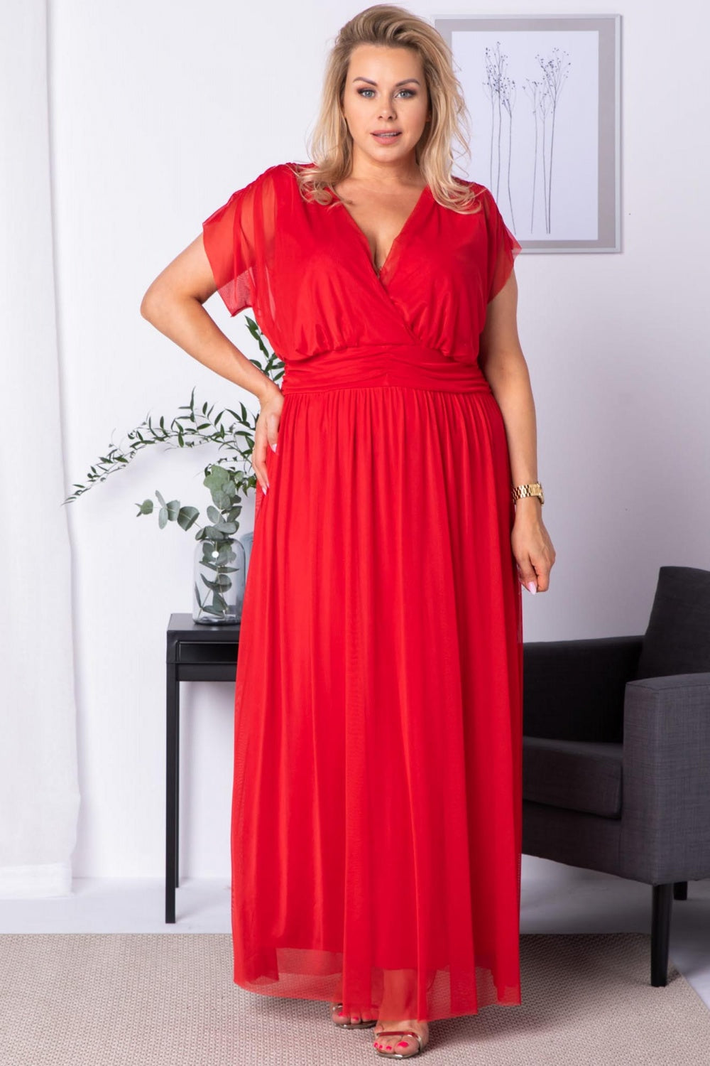 Vestido talla grande modelo 175249 Karko