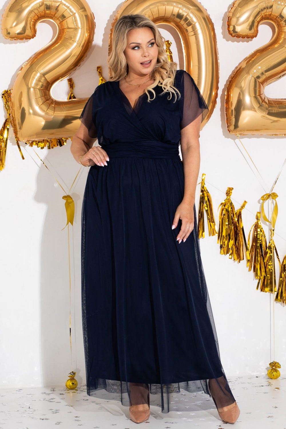 Vestido talla grande modelo 175250 Karko