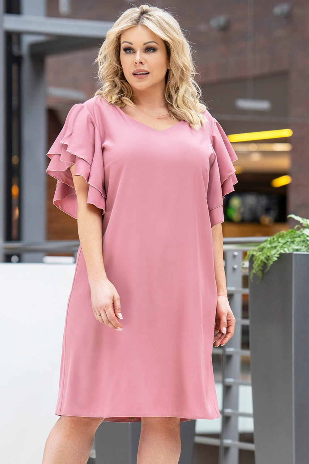 Vestido talla grande modelo 178521 Karko