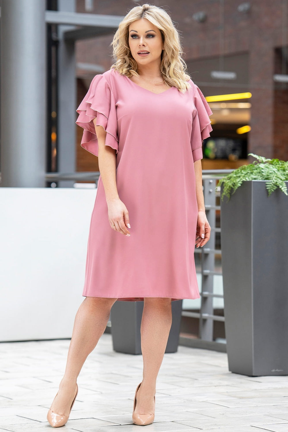 Vestido talla grande modelo 178521 Karko