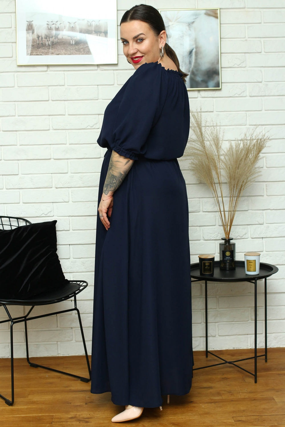 Vestido talla grande modelo 182178 Karko