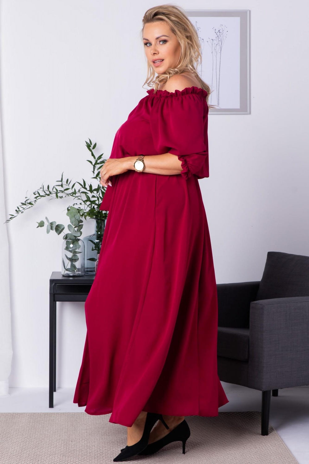 Vestido talla grande modelo 182179 Karko