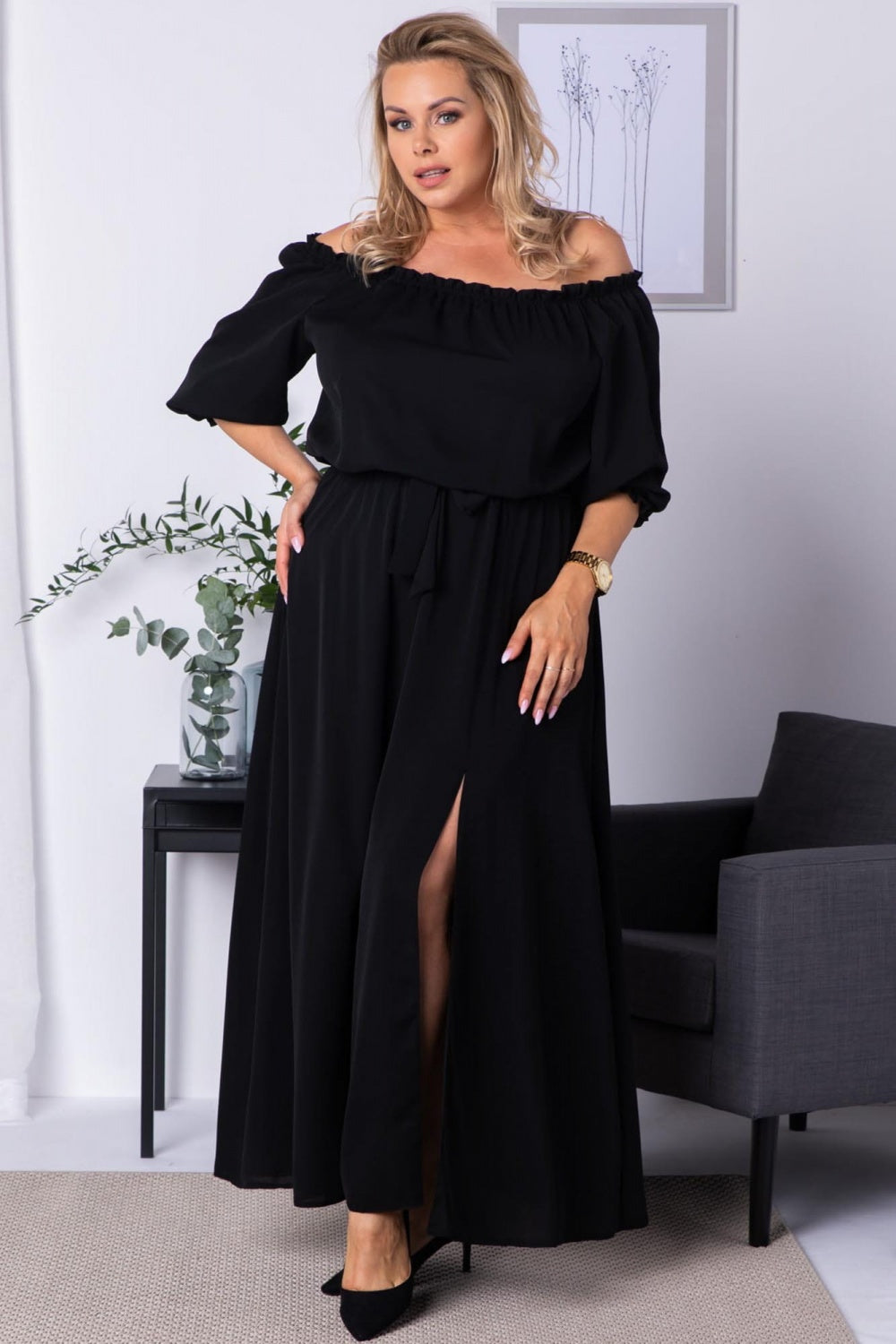 Vestido talla grande modelo 182180 Karko