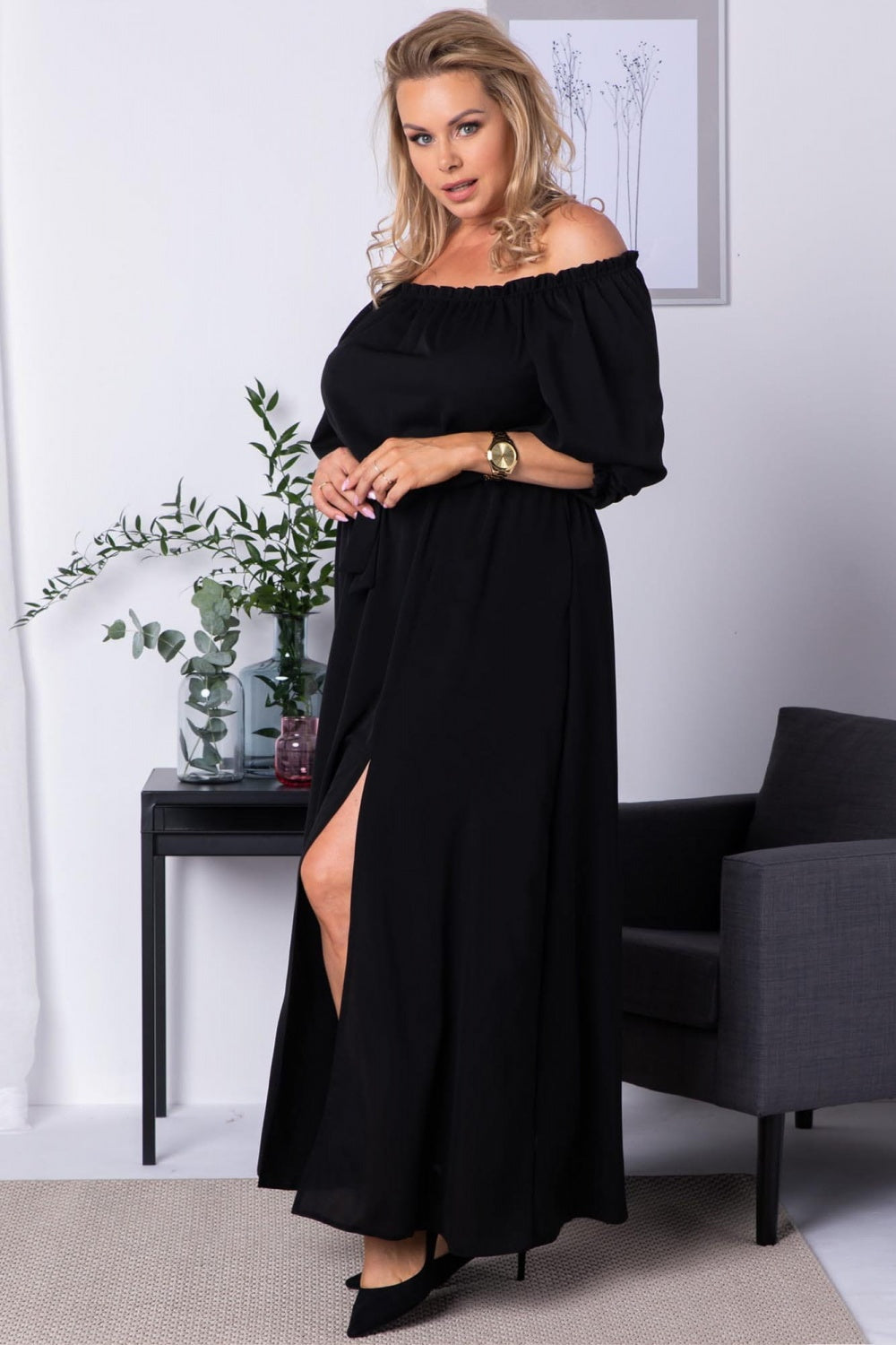 Vestido talla grande modelo 182180 Karko