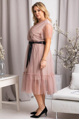 Vestido talla grande modelo 183330 Karko