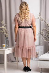 Vestido talla grande modelo 183330 Karko