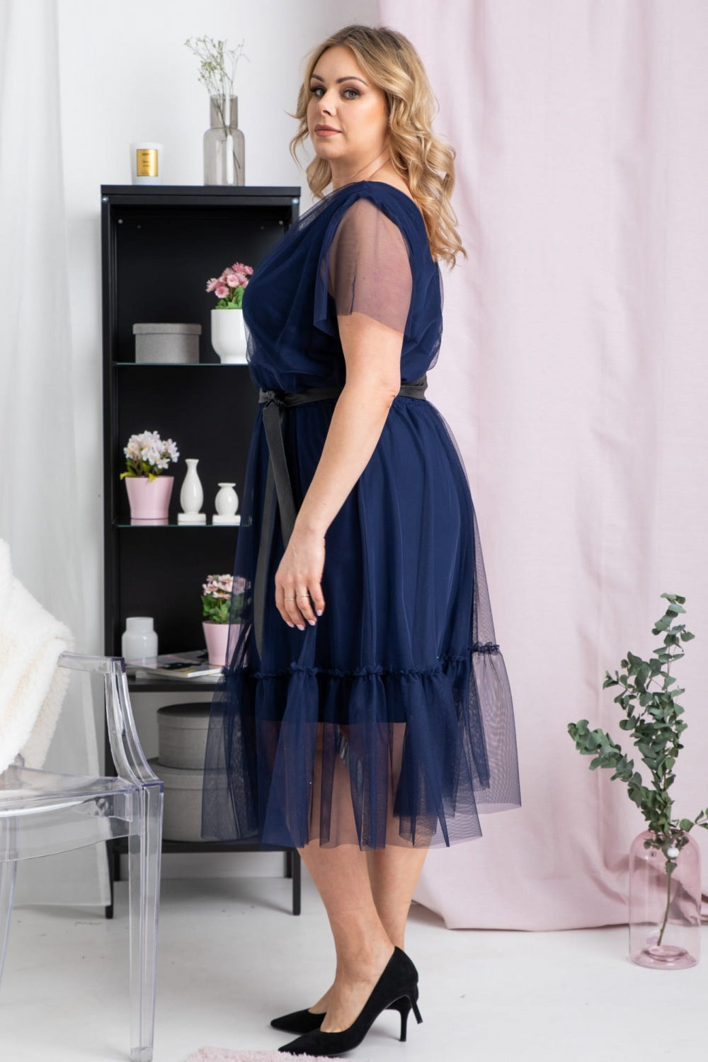 Vestido talla grande modelo 183333 Karko