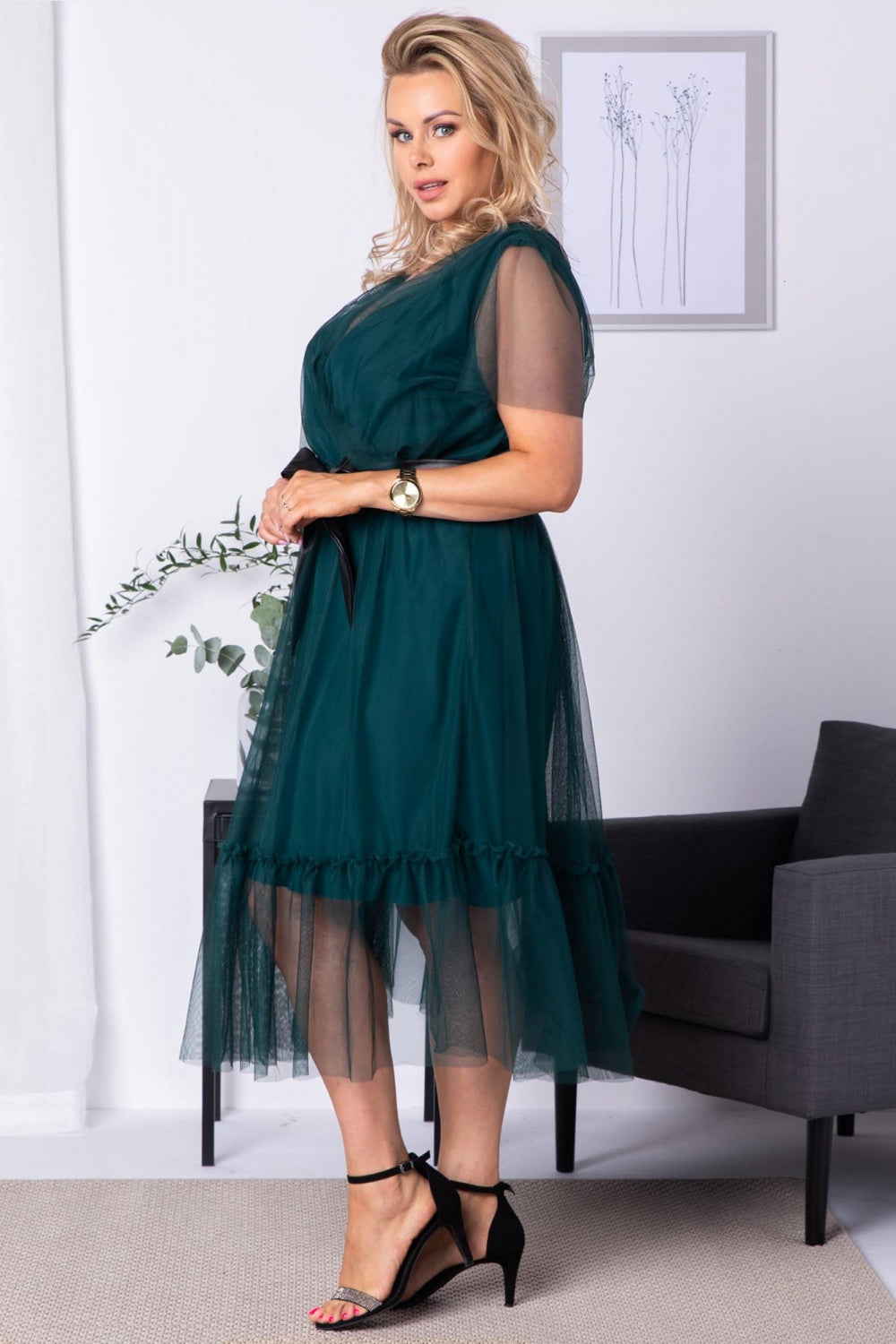 Vestido talla grande modelo 183335 Karko
