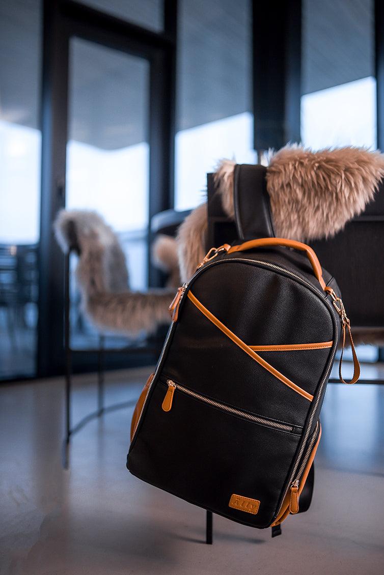Mochila Grande para Pañales – Black Coffee - ZYOUNAT Boutique