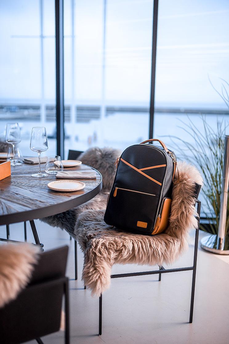 Mochila Grande para Pañales – Black Coffee - ZYOUNAT Boutique