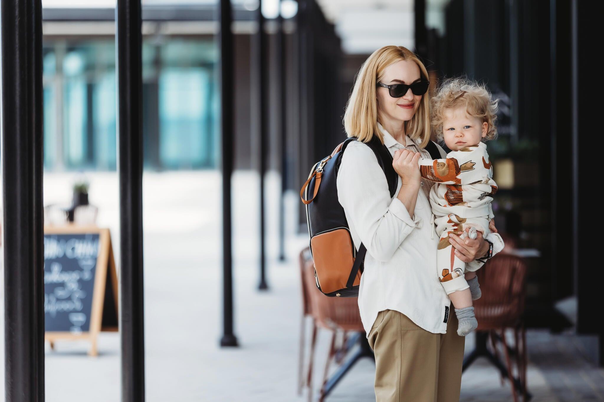 Mochila Grande para Pañales – Black Coffee - ZYOUNAT Boutique