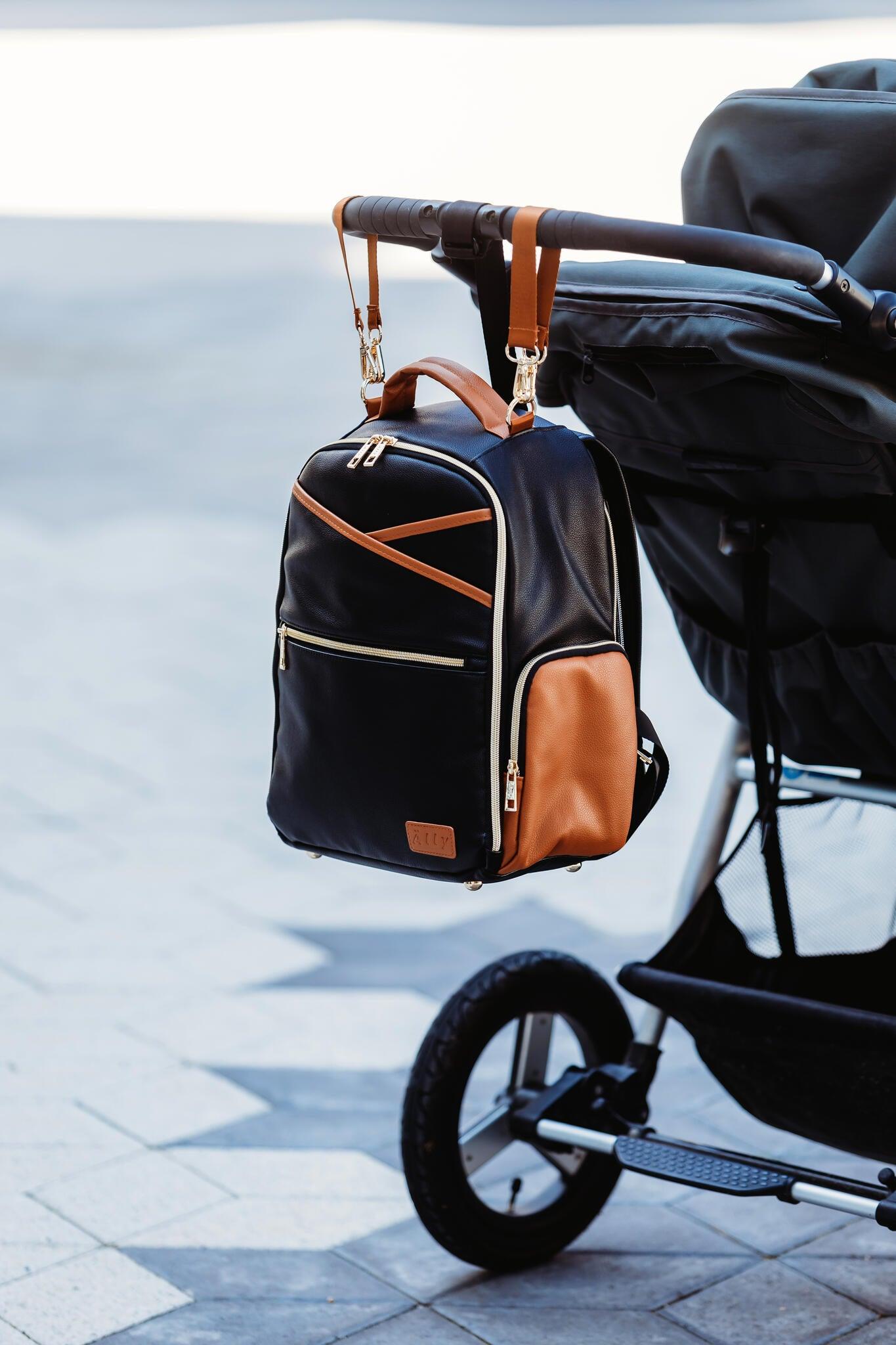 Mochila Pequeña para Pañales – Black Coffee - ZYOUNAT Boutique