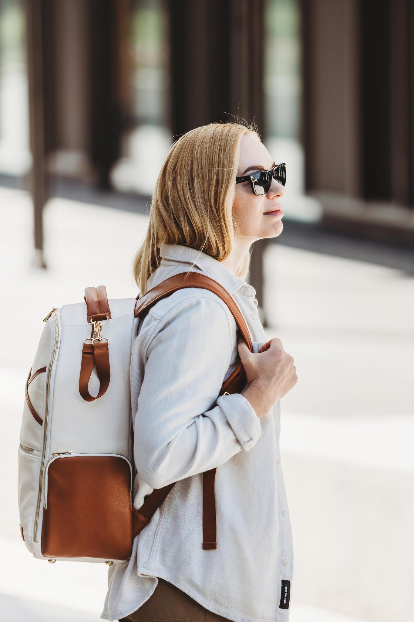 Mochila Grande para Pañales – Cappuccino - ZYOUNAT Boutique