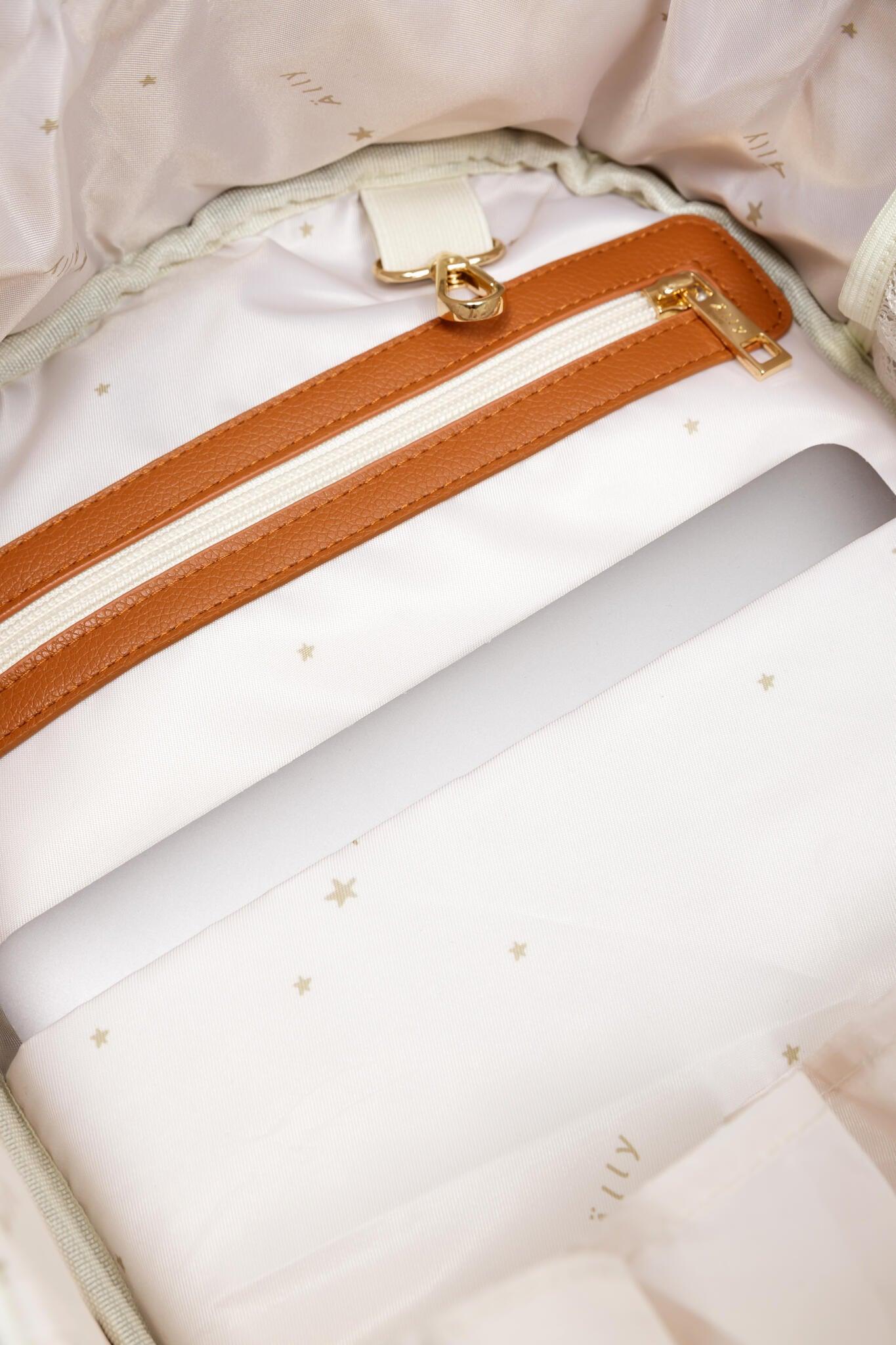 Mochila Pequeña para Pañales – Cappuccino - ZYOUNAT Boutique