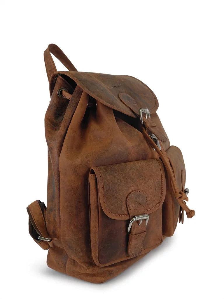 Mochila de Cuero NK 1910 - Marrón - ZYOUNAT Boutique
