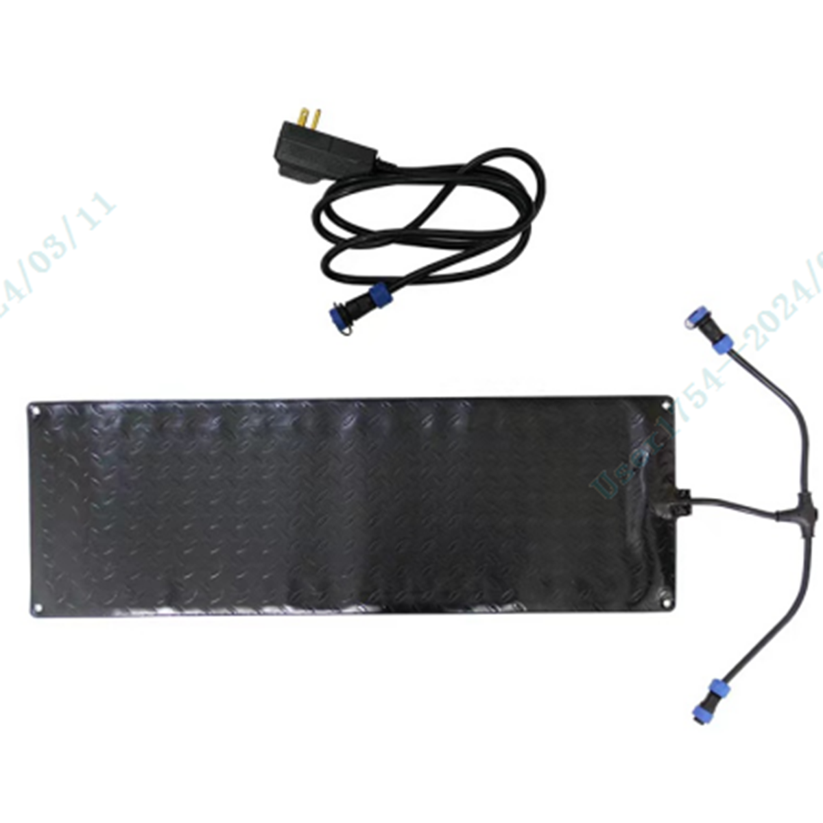Alfombra Calefactada para Remoción de Nieve con Cable de Alimentación Goma Antideslizante e Impermeable para Escalera Pasillo Entrada