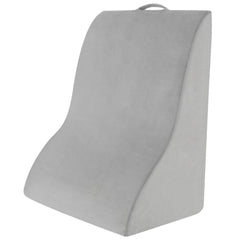 Almohada de Lectura de Cuña Triangular Diseño Curvado Único Funda Lavable a Máquina Cojín para Dormir Cama Embarazos 51 x 32 x 63 cm Gris