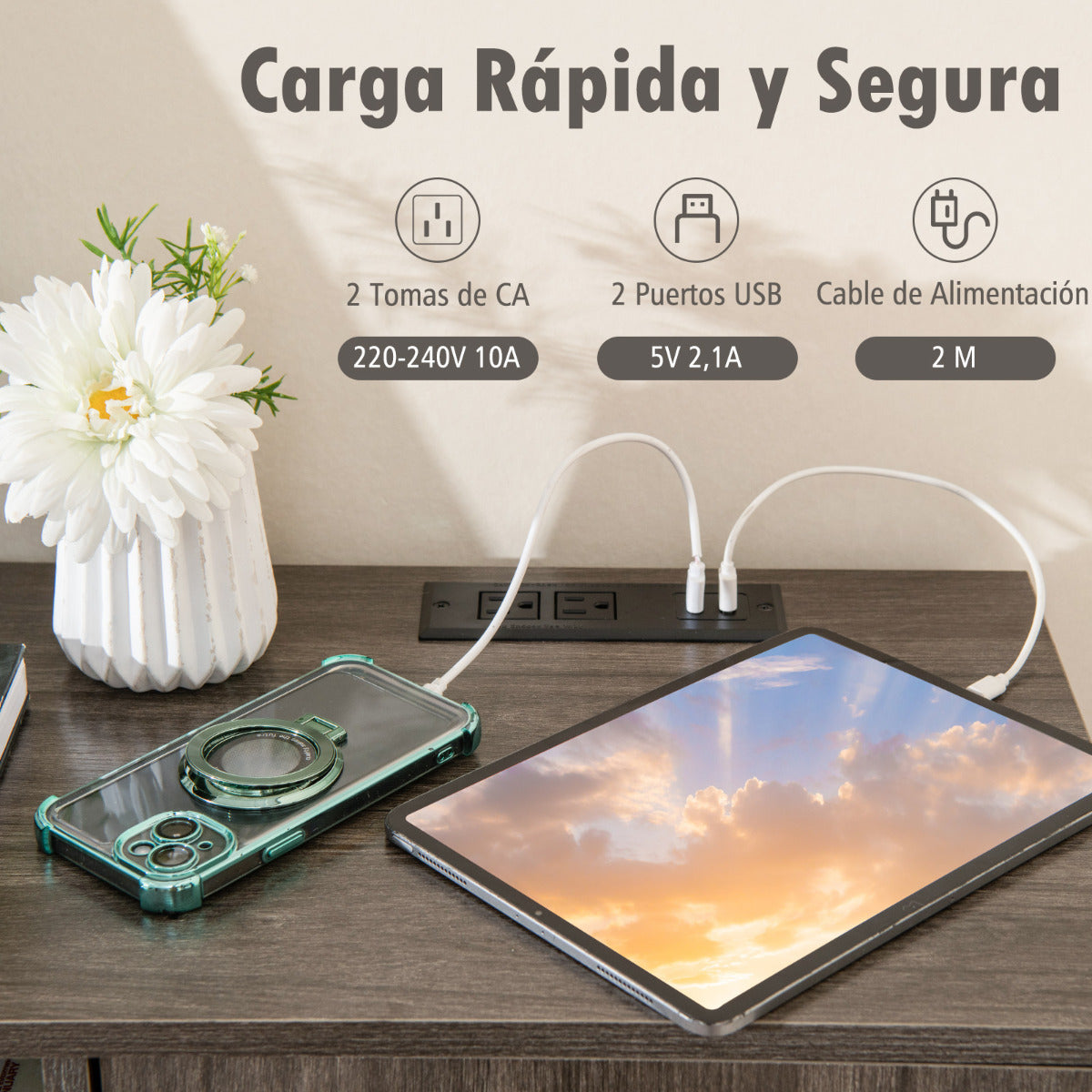 Aparador Buffet Mesa Consola con Estantes para Vinos y Estantes de Almacenamiento Aparador Marco de Metal para Comedor Salón Entrada Gris