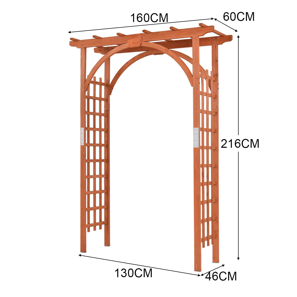 Arco de Madera para Exterior Enrejado de Arco de Jardín para Plantas Trepadoras Arco de Pérgola Soporte de Telón de Fondo para Boda