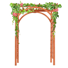 Arco de Madera para Exterior Enrejado de Arco de Jardín para Plantas Trepadoras Arco de Pérgola Soporte de Telón de Fondo para Boda