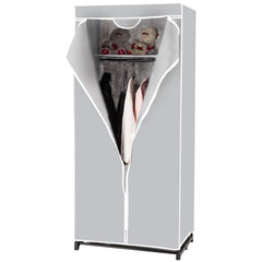 Armario de Tela Plegable Guardarropa con Barra para Colgar Ropa Organizador 75x50x170cm Gris