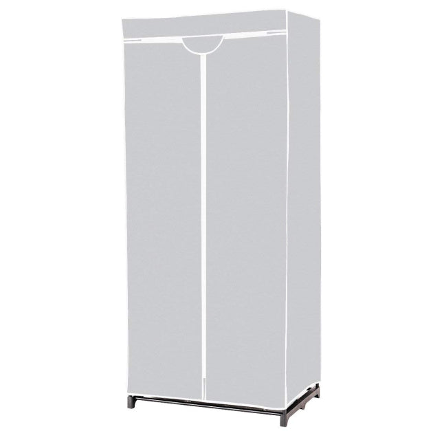 Armario de Tela Plegable Guardarropa con Barra para Colgar Ropa Organizador 75x50x170cm Gris